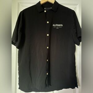 Allsaints Underground Logo Button-Down camp shirt Men’s size M